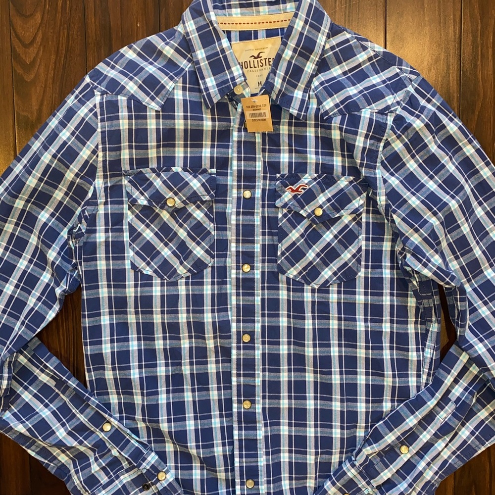 NWT Hollister Casual Button Down Flannel Shirt
